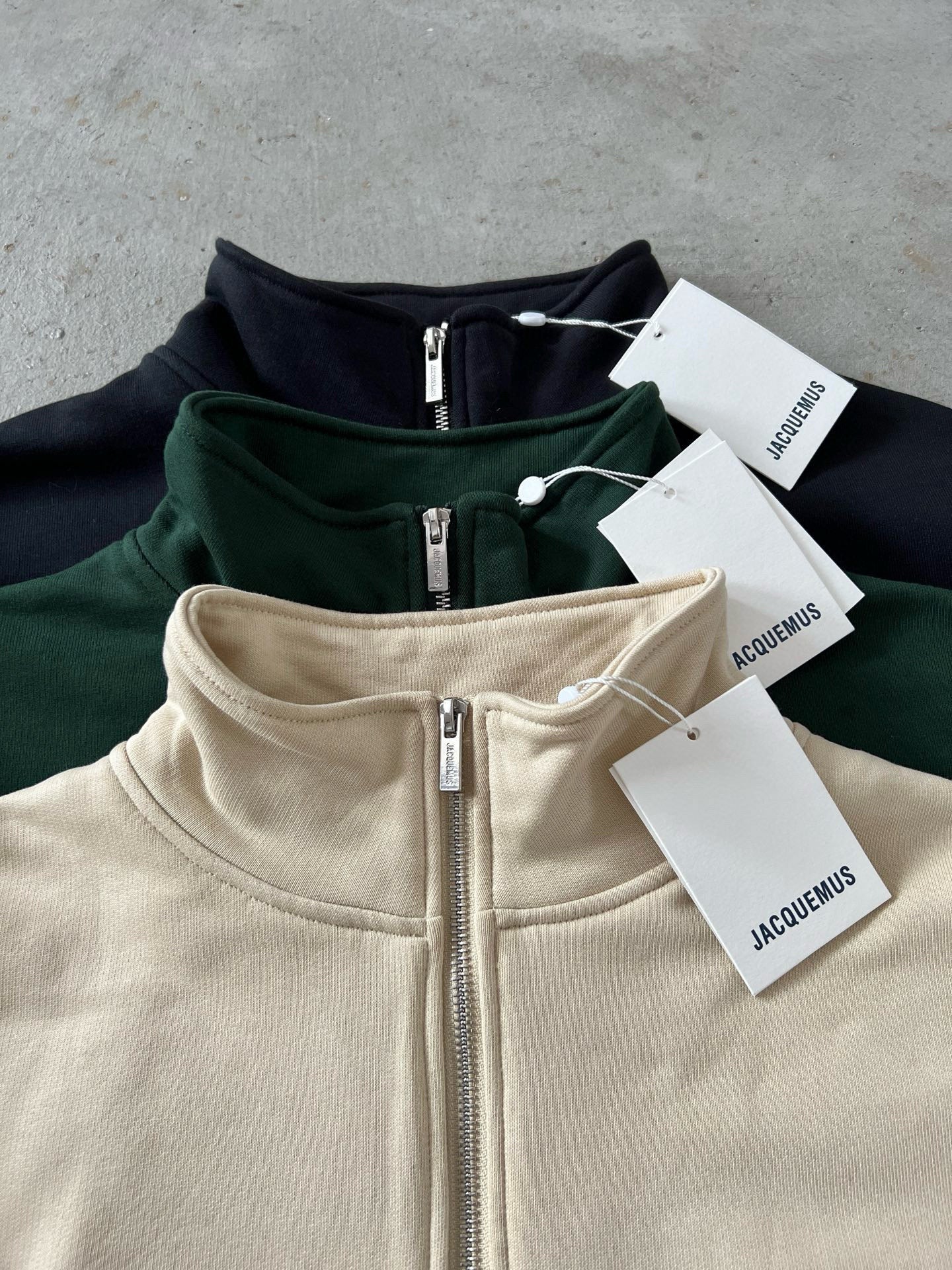 Jacquemus Pull Zippé Vert (vente privée)