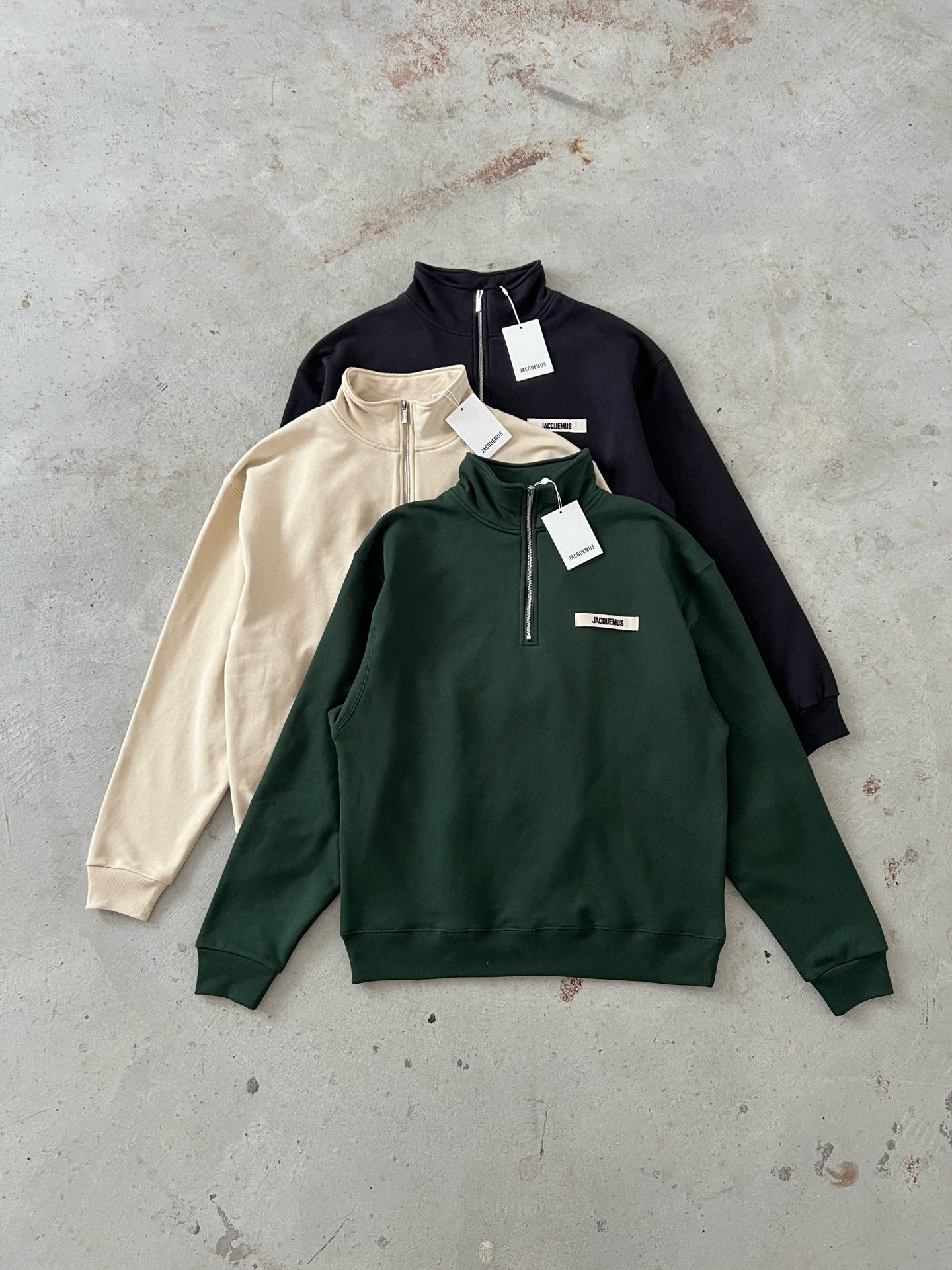 Jacquemus Pull Zippé Beige (vente privée)
