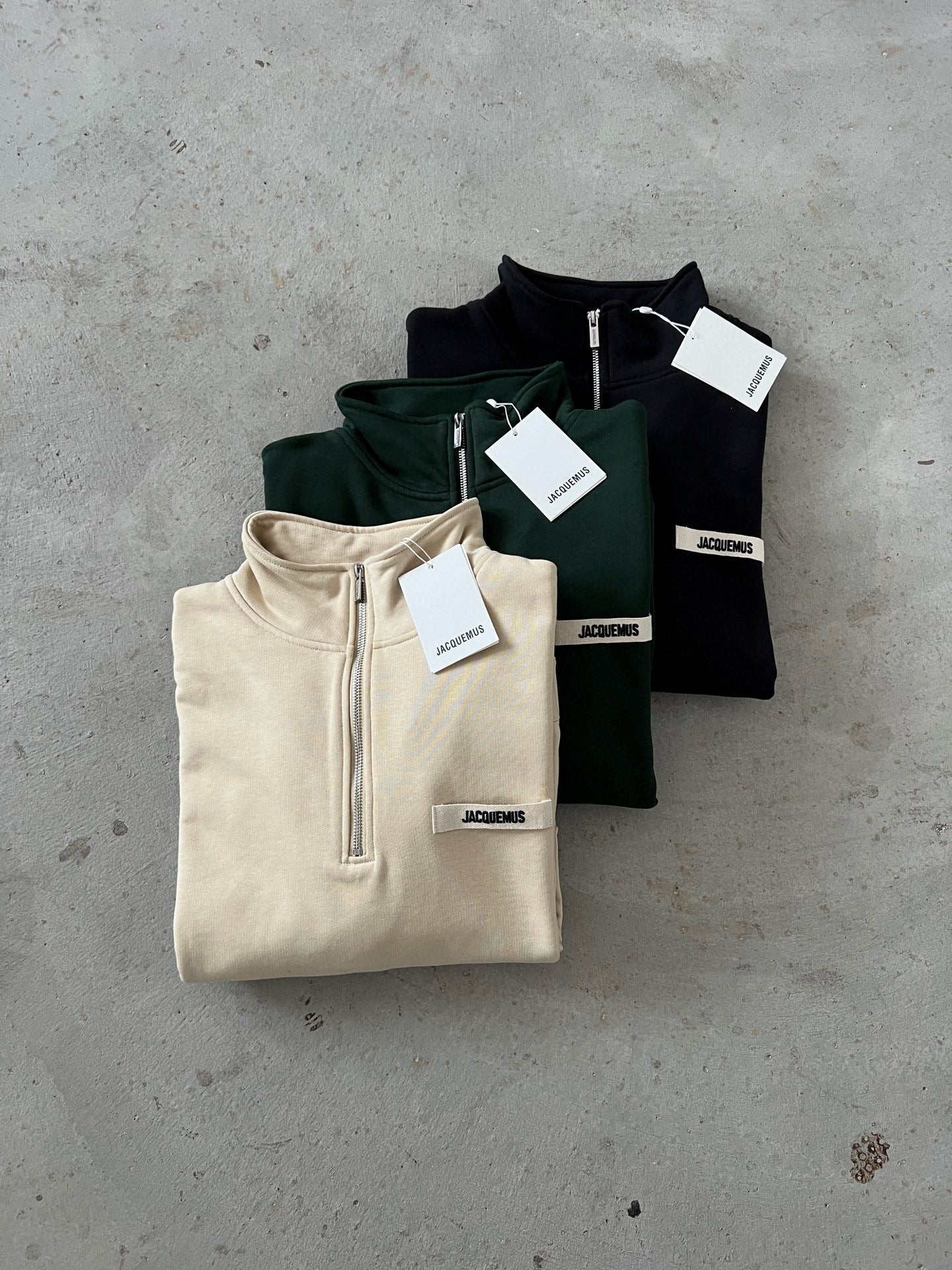 Jacquemus Pull Zippé Beige (vente privée)