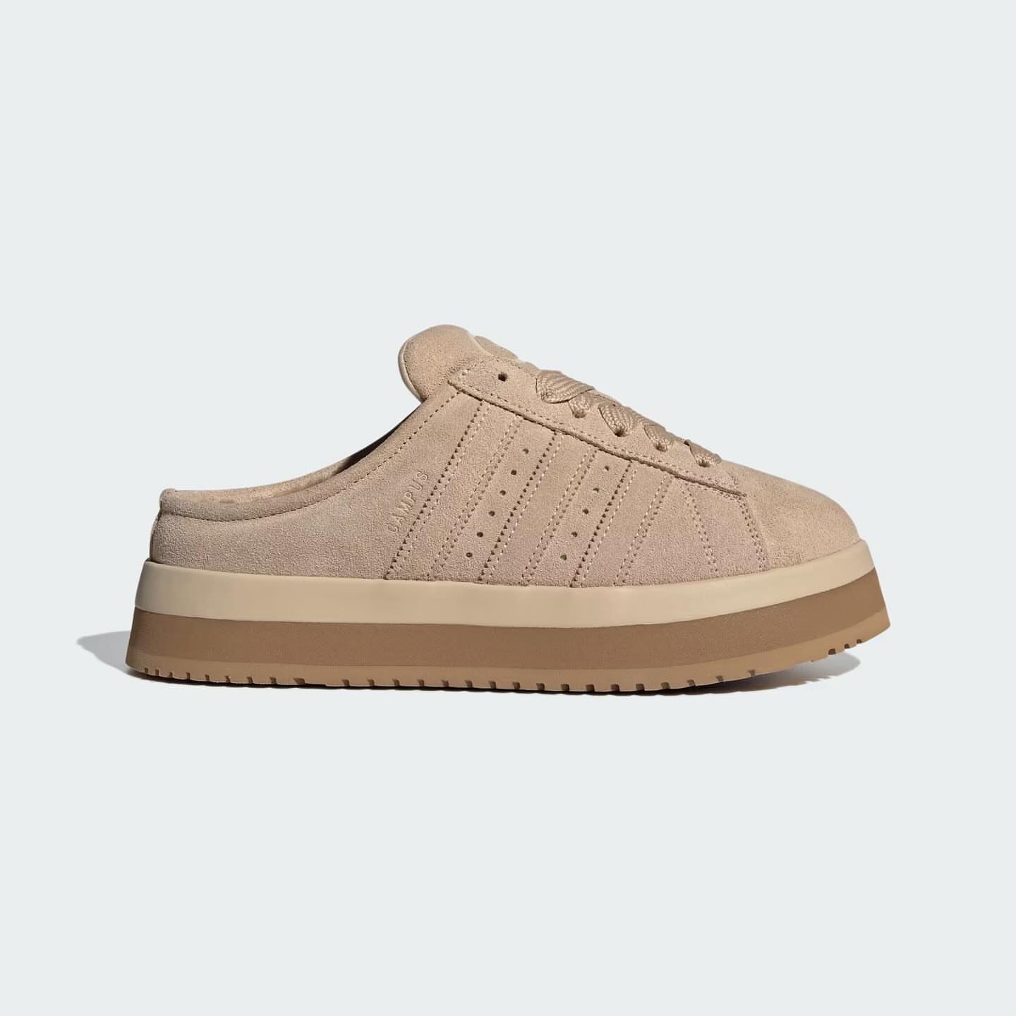 Adidas Campus winter Mule Platform Beige