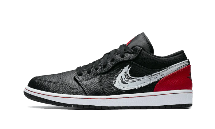 Air Jordan 1 Low 'Brushstroke Swoosh Black'
