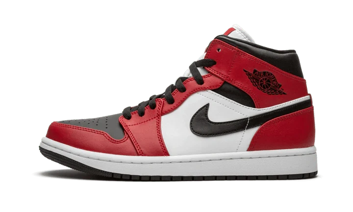 Air Jordan 1 Mid Chicago Black Toe