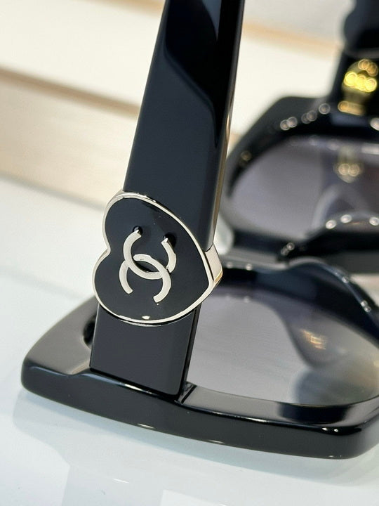 Chanel — Oversized Butterfly Sunglasses with CC Heart
