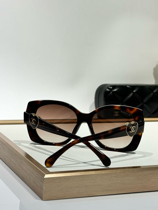Chanel — Oversized Butterfly Sunglasses with CC Heart